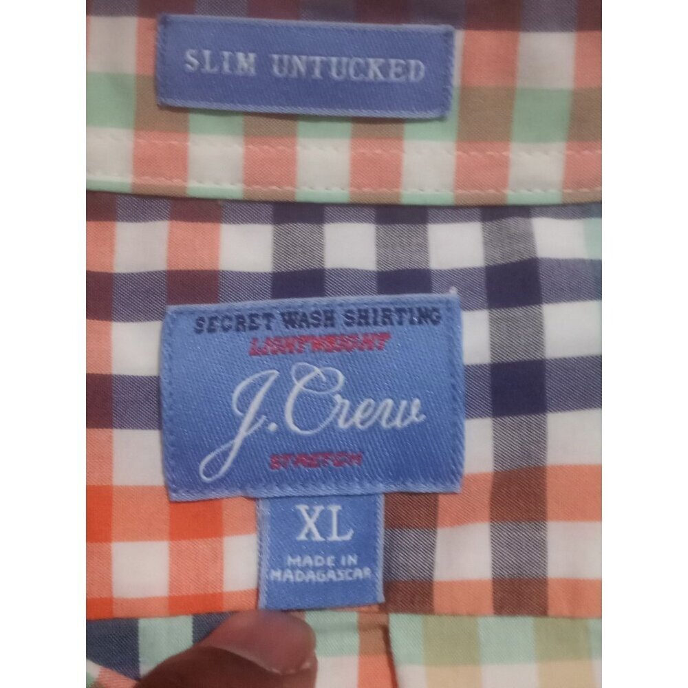 New J.Crew Slim Fit Untucked Shirt Mens Secret Wash Long Sleeve Button Down XL - Picture 10 of 14